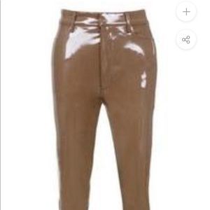 Camel patent pants